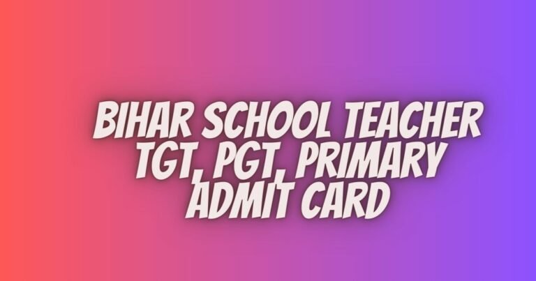 Bihar School Teacher TGT