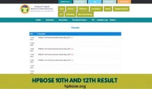 HPBOSE 10th result 2025
